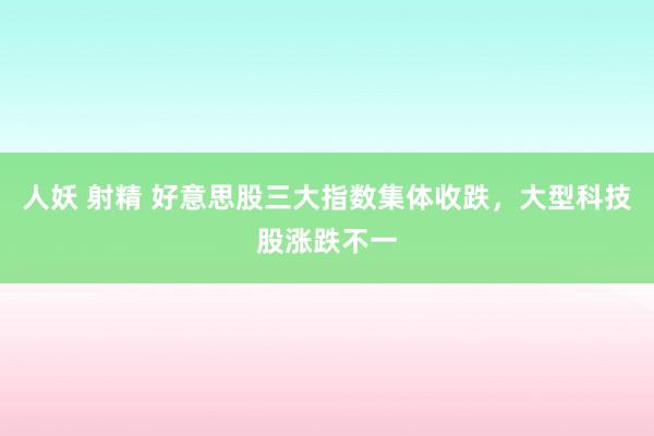 人妖 射精 好意思股三大指数集体收跌，大型科技股涨跌不一