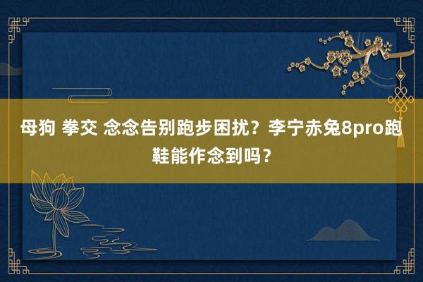 母狗 拳交 念念告别跑步困扰？李宁赤兔8pro跑鞋能作念到吗？