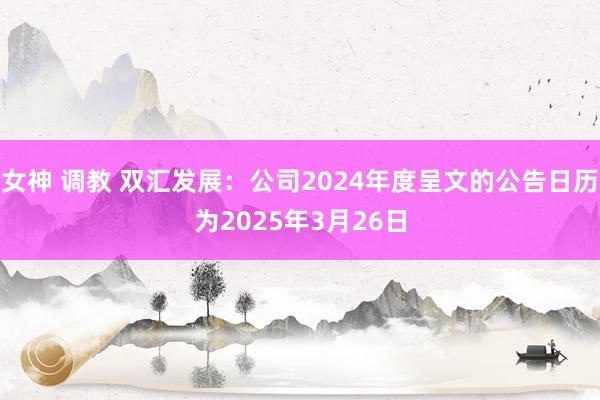 女神 调教 双汇发展：公司2024年度呈文的公告日历为2025年3月26日