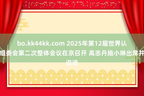 bo.kk44kk.com 2025年第12届世界认知会组委会第二次整体会议在京召开 高志丹施小琳出席并说话