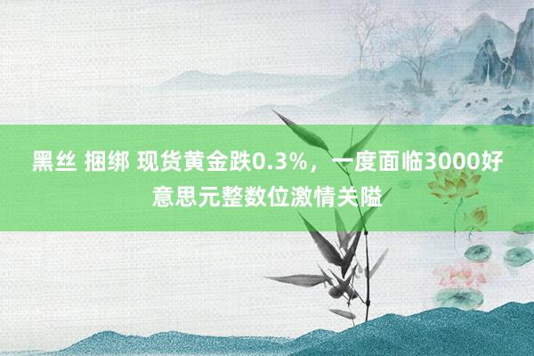 黑丝 捆绑 现货黄金跌0.3%，一度面临3000好意思元整数位激情关隘