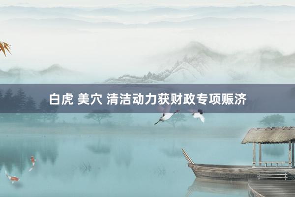 白虎 美穴 清洁动力获财政专项赈济