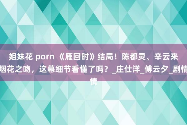 姐妹花 porn 《雁回时》结局！陈都灵、辛云来烟花之吻，这幕细节看懂了吗？_庄仕洋_傅云夕_剧情