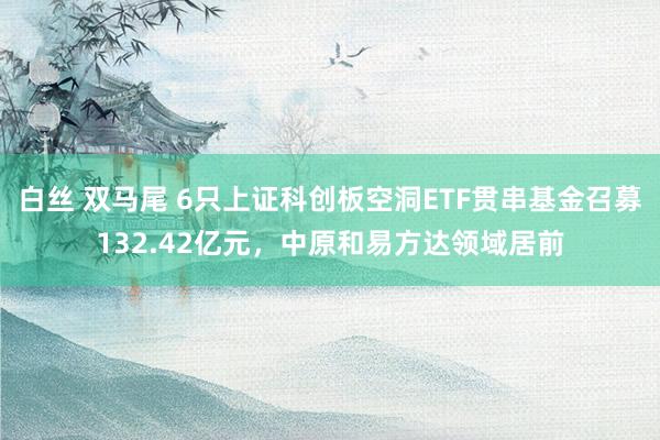 白丝 双马尾 6只上证科创板空洞ETF贯串基金召募132.42亿元，中原和易方达领域居前