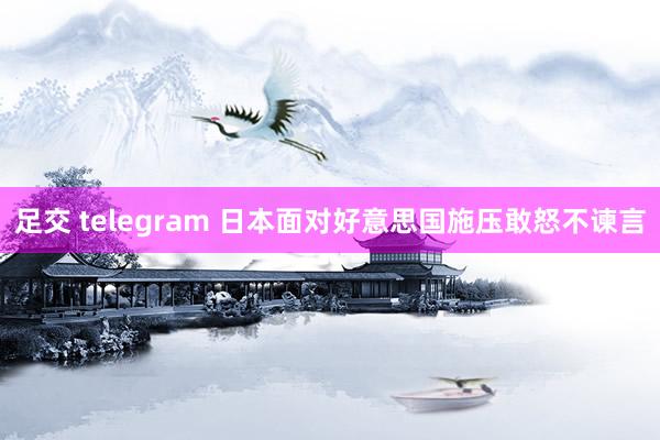 足交 telegram 日本面对好意思国施压敢怒不谏言